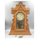 E. Ingraham Co Clock, Gingerbread Mantle Clock.
