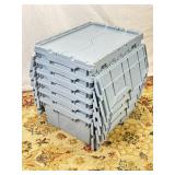Keep Box) Six Flip Top Totes/Containers.