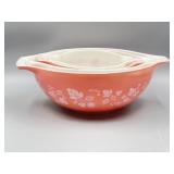 Set of 4 VTG Pyrex Pink Gooseberry Cinderella