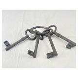 Set of Large Decorative Cast Iron Skeleton Keys