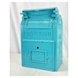Heavy Cast Iron Mail Drop Off Box. (Damaged)