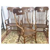 4 Antique Solid Wood Dining Room Chairs