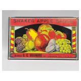 Shaker Apple Sauce Porcelain Enamel Advertising