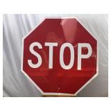 Reflective Stop Sign. (Damaged) 3x3Ft.