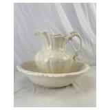 Porcelain Wash Pitcher & Bowl Set.