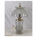Vtg Crystal Table Lamp