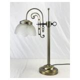 Vtg Art Nouveau Style Brass Colored Table Lamp w