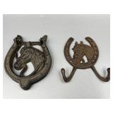 Cast Iron Horse Wall Hooks & Door Knocker