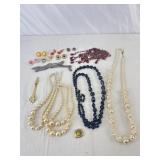 Costume Jewelry: Necklaces, Screwback Earrings, &