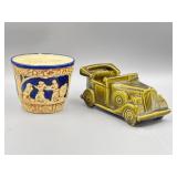 532 Floraline Planter & Made In Japan Pot.