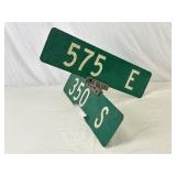 Corner Street Sign, 350 S & 575 E.