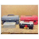 Four Empty Tool Boxes.