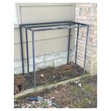 Metal Firewood Stanchion. 38In W, 20In D, 3Ft T.