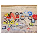 Tape Measures, Dutch Tape, Plumb Bob, Rulers, Etc
