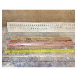 Six Advertising Yard Sticks.