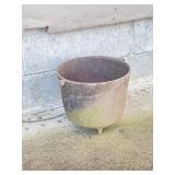 Small Cast Iron Kettle. 9In Diameter, 8In Tall.