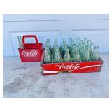 25 Vintage Green Glass Coca-Cola Bottles With