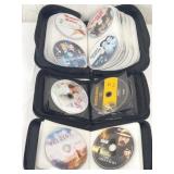 131 DVDs In Soft, Travel Cases