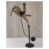 Vtg Metal Cowboy Balance Toy