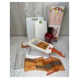 8 Function Mandoline Slicer, Cutting Boards, &