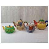 4 Decorative Tea Pots