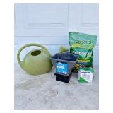 Watering Can, Potting Soil, Sead Spreader, and
