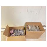 2 Boxes Of Glass Jars Some With Lids