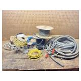 Spools of Wire and Conduit.