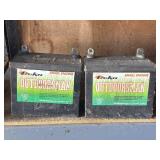 Two Outdoorsman Deka Batteries. (Scrap)