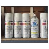 Spray Paint, Primer, and Clear Gloss.