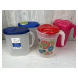 4 Plastic Drink Pitchers