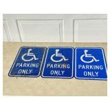 Handicap Parking Only Signs.
