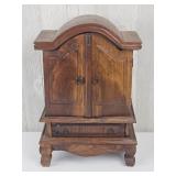 Nadeau Wooden Jewelry Cabinet 12in x6.5in x17.75in