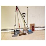 Brooms, Shovel, And Dust Pan