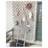 Decorative Items, Ladder, Planters, Ornaments.
