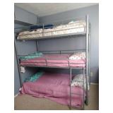 Twin Triple Kids Bunk Bed 76" Tall x 78" Long x
