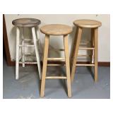 3 Wooden Stools
