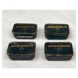 4 ACME Quality Tire Valve Caps Tins