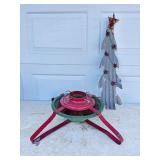 Christmas Tree Stand With Tin Christmas Tree