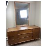 MCM Lowboy Dresser w/ Mirror 62in x21in x80in
