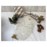 Christian Home Decor & Faux Potted Succulents