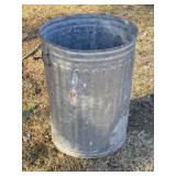 Galvanized Trash Can.
