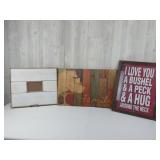 Rustic Style Frame, Family Sign, & A Bushel And A