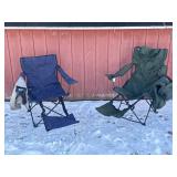 Two Folding Camp Chairs. (Dirty)