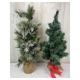 Pair of Decorative Christmas Trees