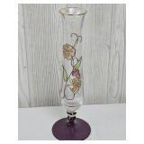 Vtg Decorated Bud Vase
