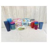 Plastic Cups & Plastic Kids Plates