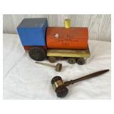 Camp Millhouse 2001 Train Man Wooden Train & C