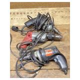 Corded B&D, Milwaukee, Porter Cable Drills.