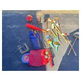 Croquet Set, Golf Clubs, Tether Ball, Bocce, Etc